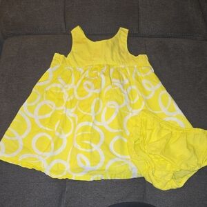 Cherokee Yellow Dress with White Accents